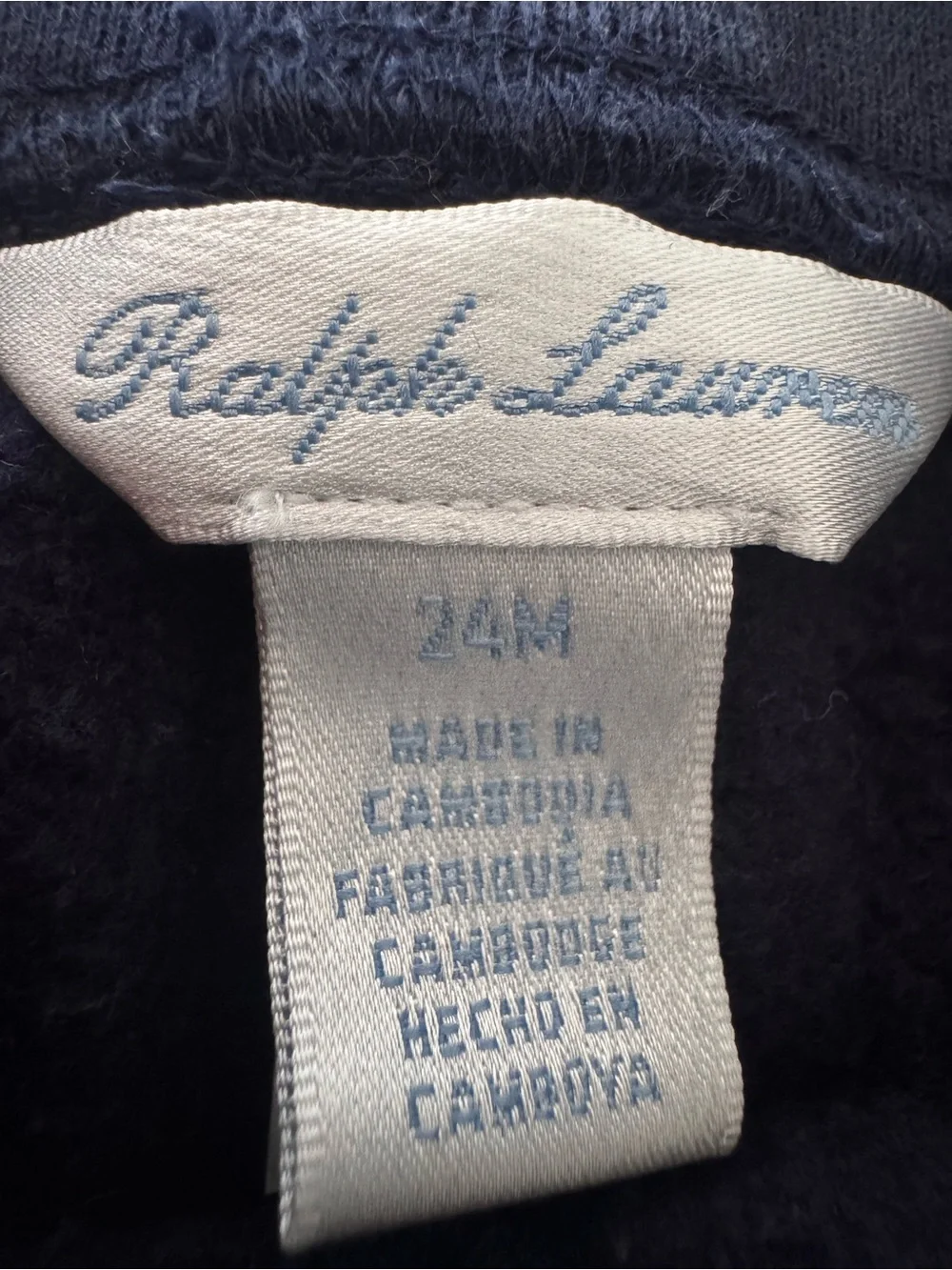 Ralph Lauren Baby Boys Navy Sweatpants Red Pony 24M